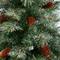 50" Unlit Snowed French Alps Mountain Pine Artificial Christmas Tree In Charcoal Planter